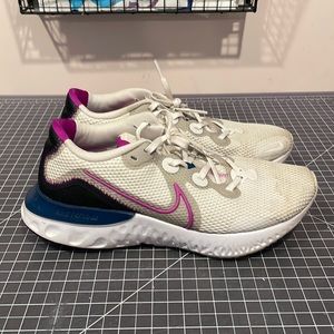 Nike Renew purple, white, and navy - do have water makes on toe area!